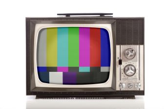 Image: Retro TV With Test Pattern