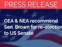 OEA & NEA recommend Sen. Brown for re-election to US Senate