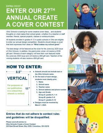 image: Ohio Schools Create a Cover contest 2025